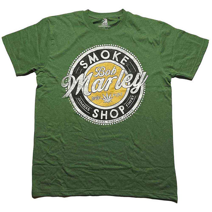 Bob Marley Smoke Shop Green X-Large T-Shirt