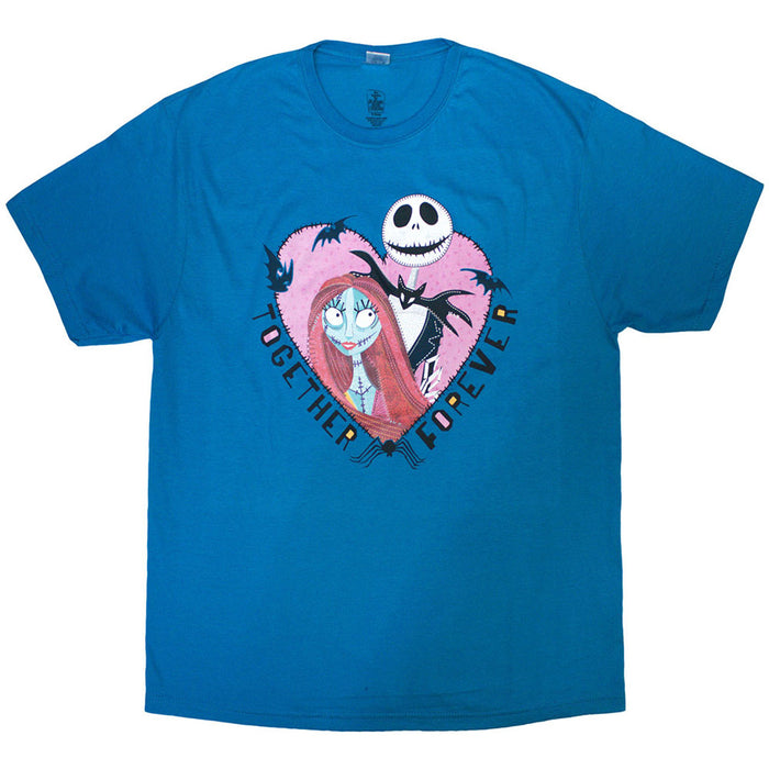 The Nightmare Before Christmas Jack & Sally Together Forever Blue Large T-Shirt