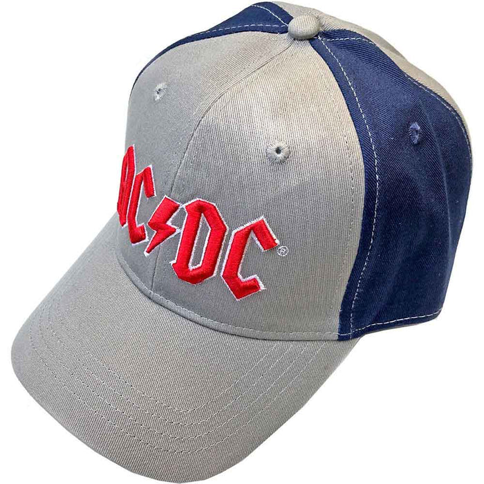 AC/DC Grey & Navy Blue Red Logo Baseball Cap