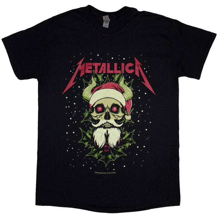 Metallica Santa Horns Black Small T-Shirt