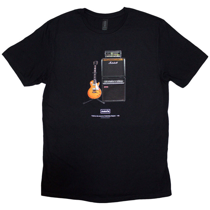 Oasis Definitely Maybe Guitar Black Medium T-Shirt