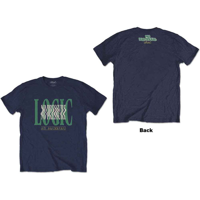 Logic Wavy Navy Blue Small T-Shirt