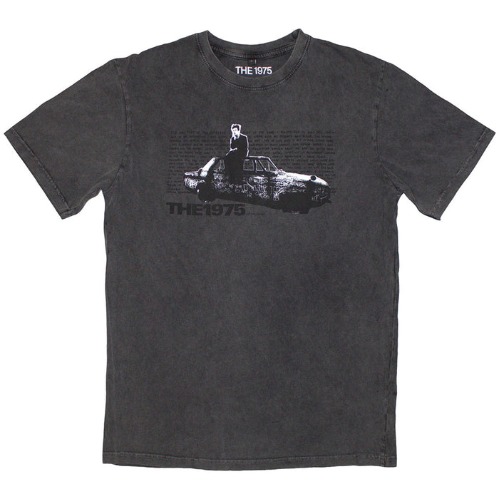The 1975 Car Photo Charcoal Grey Stone Wash Large T-Shirt