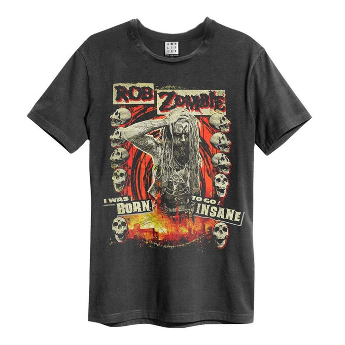 Rob Zombie Born Insane Amplified Charcoal X-Large Unisex T-Shirt