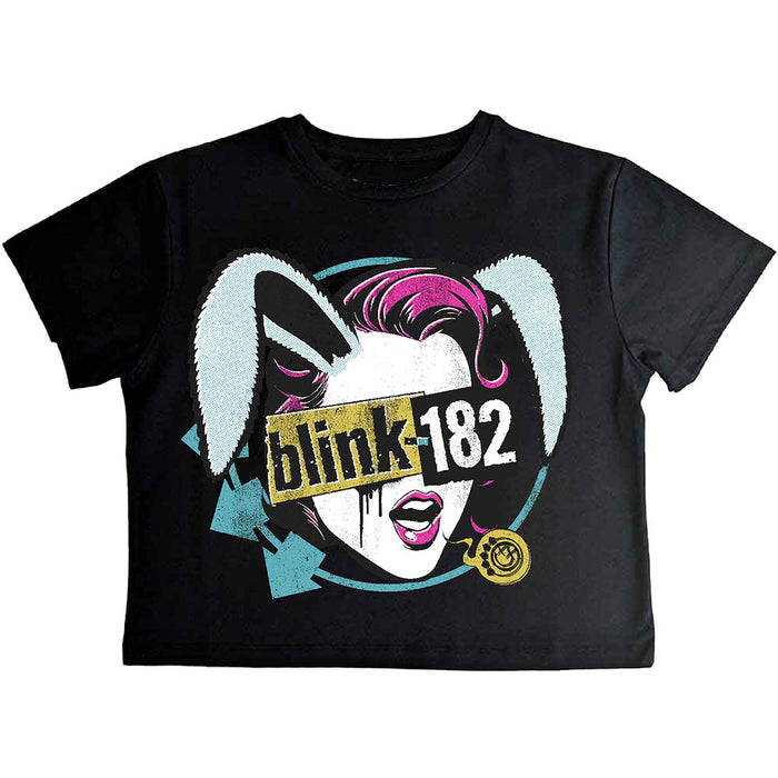 Blink-182 Blind Date Cropped Black Ladies Medium T-Shirt