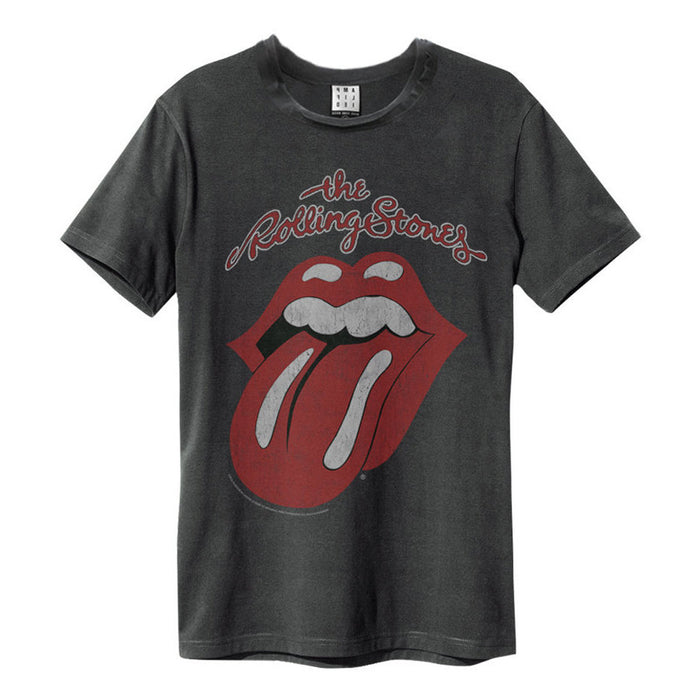 Rolling Stones Vintage Tongue Amplified Charcoal X-Large Unisex T-Shirt