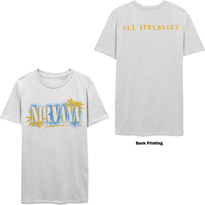 Nirvana All Apologies White X-Large T-Shirt