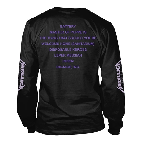 Metallica Master Of Puppets Black Small Long Sleeved T-Shirt