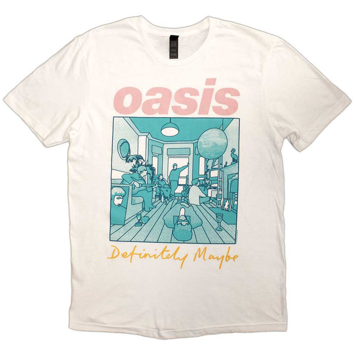 Oasis Definitely Maybe Illustration Colour White X-Large T-Shirt