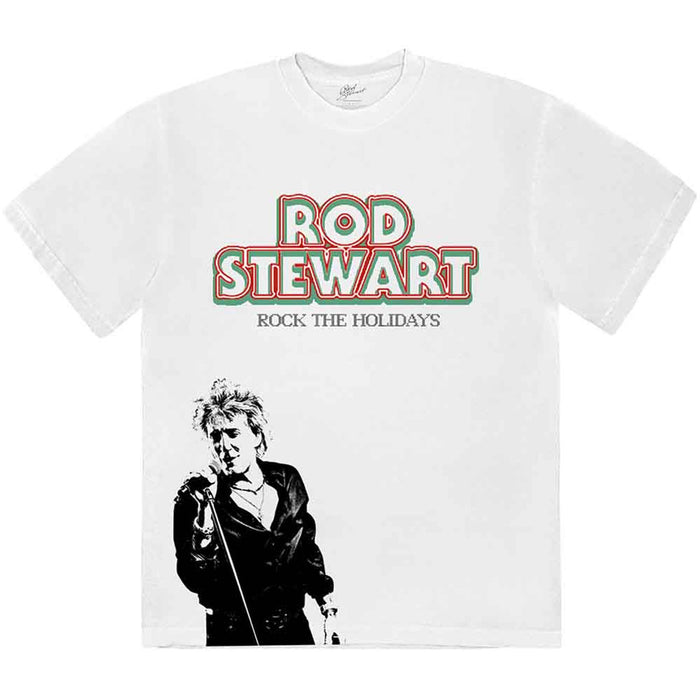 Rod Stewart Rock The Holidays White Small T-Shirt
