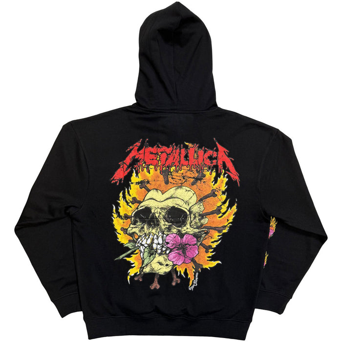 Metallica Flower Skull Black X-Large Hoodie
