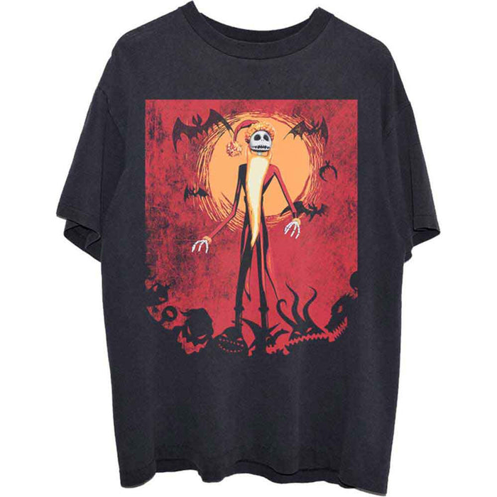 The Nightmare Before Christmas Jack Orange Sun Black Medium T-Shirt