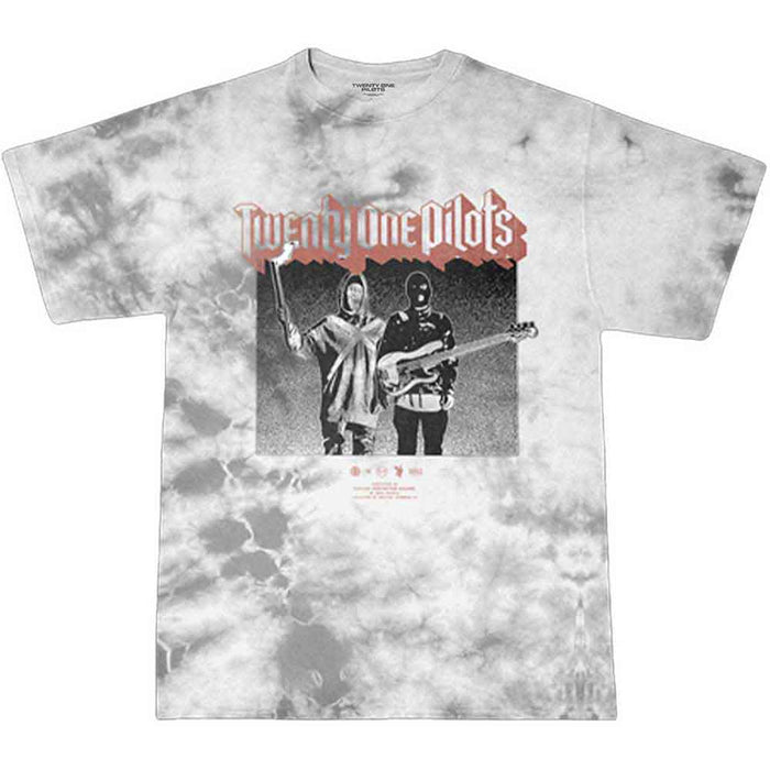 Twenty One Pilots Torch Bearers Wash Grey & White Large T-Shirt