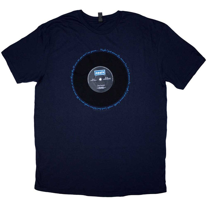 Oasis Live Forever Single Denim Blue Medium T-Shirt