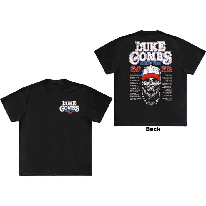 Luke Combs Tour '23 Skull Black Medium T-Shirt