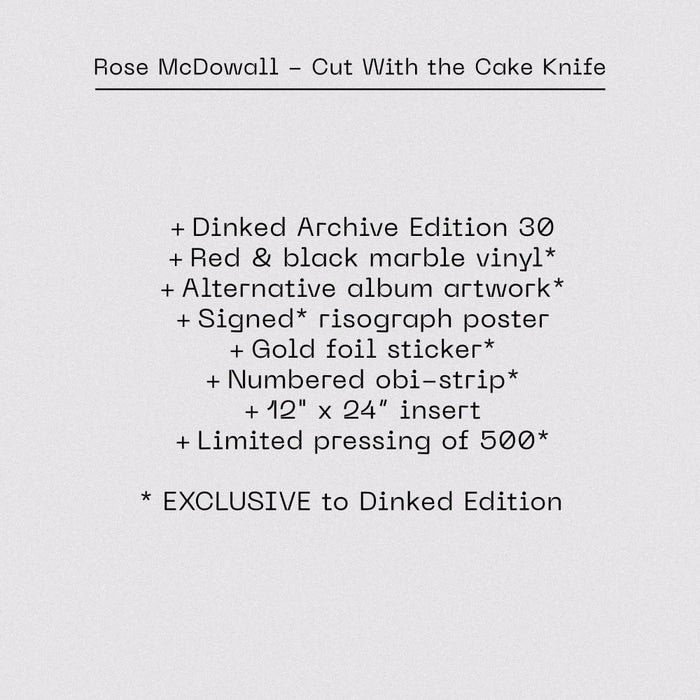 Rose McDowall Cut With The Cake Knife 2026 Ltd Dinked Archive Edition #A30