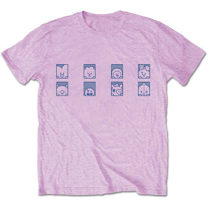 BT21 Group Squares Pink X-Large Unisex T-Shirt