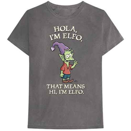 Disenchantment Hola I'm Elfo Charcoal Large Unisex T-Shirt