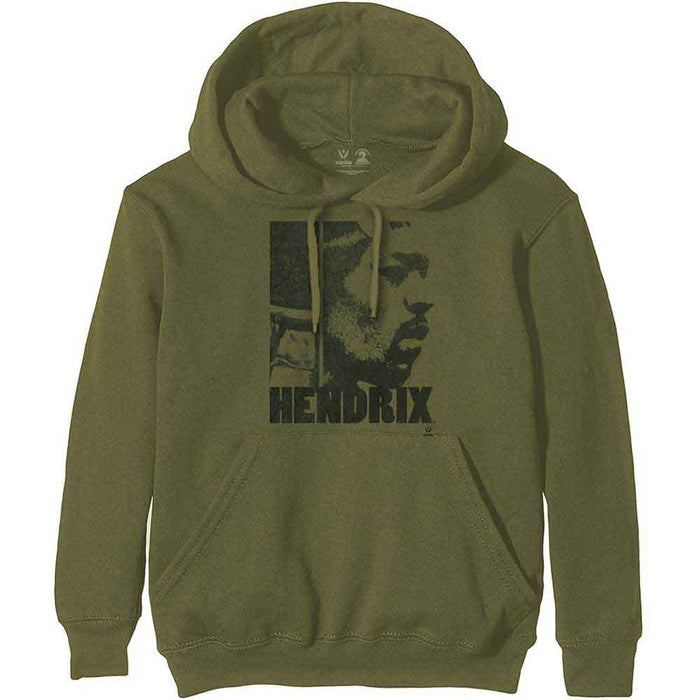 Jimi Hendrix Let Me Live Khaki Green Small Hoodie