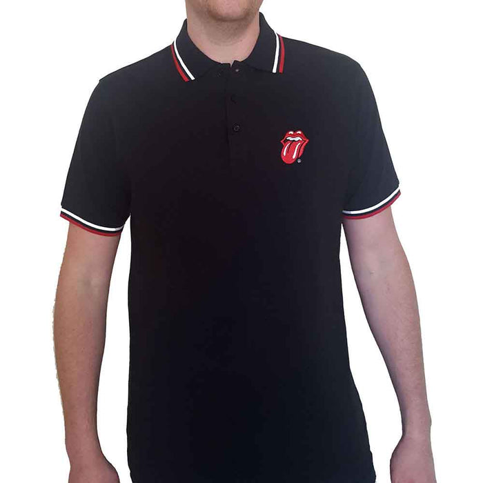 Rolling Stones Classic Tongue Black XXL Unisex Polo