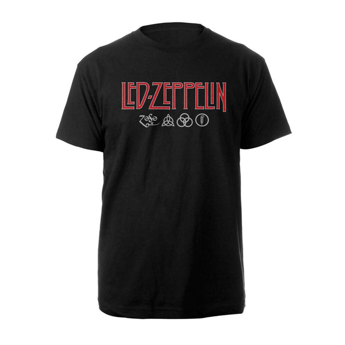 Led Zeppelin Logo Black X-Large Unisex T-Shirt