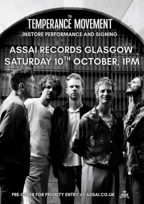 The Temperance Movement New Promise Land Incorporated Instore Performance & Signing Glasgow Priority Entry with Pre-Order (1pm Saturday 10th October 2026)