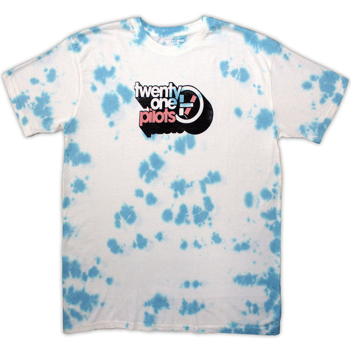 Twenty One Pilots Vintage Block Holiday Wash Light Blue & White Medium T-Shirt