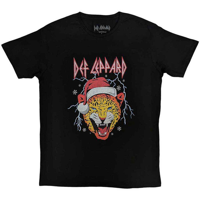 Def Leppard Holiday Leppard Black Small T-Shirt