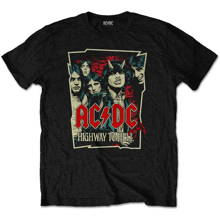 AC/DC Highway To Hell Sketch Black X-Large T-Shirt