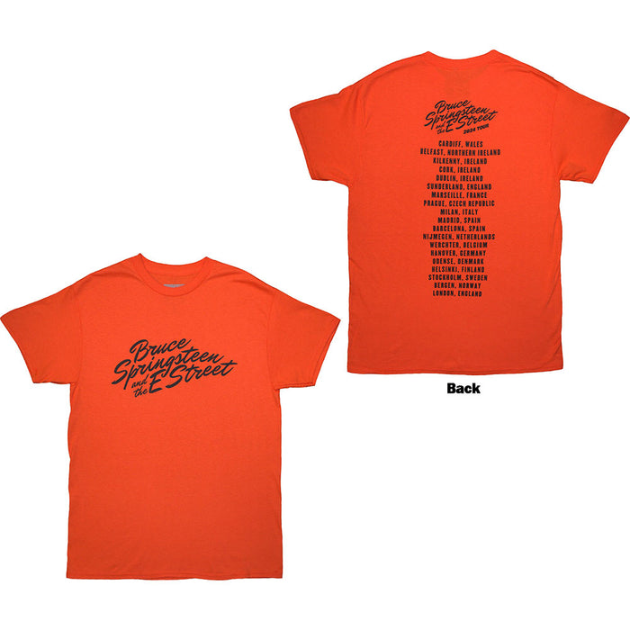 Bruce Springsteen Tour '24 River Font Orange X-Large T-Shirt