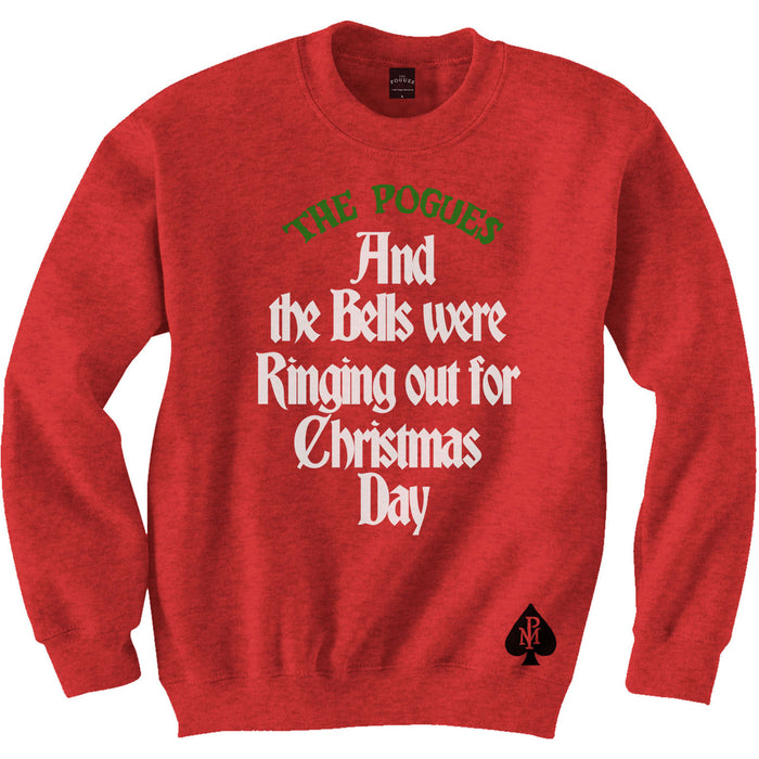 The Pogues Bells Were Ringing Out Red Large Christmas Sweatshirt