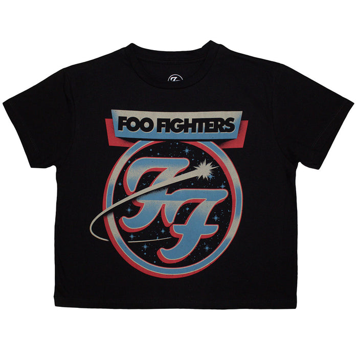 Foo Fighters Comet Cropped Black Ladies Medium T-Shirt