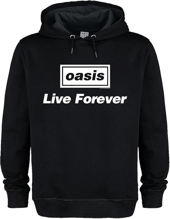 Oasis Live Forever Black Small Hoodie