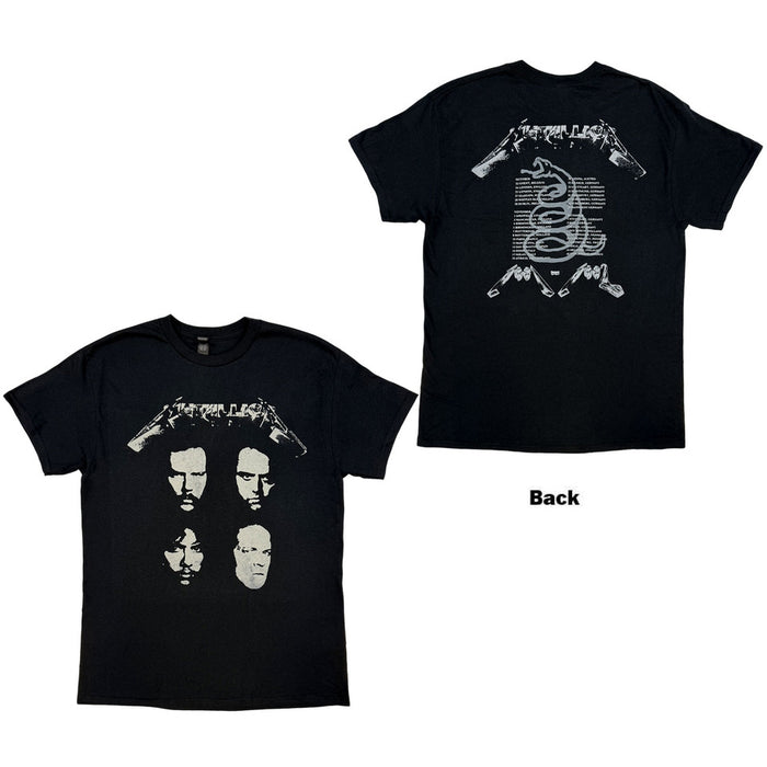 Metallica 4 Faces Black X-Large T-Shirt