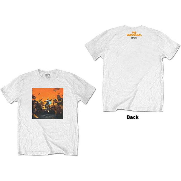 Logic No Pressure White Small T-Shirt
