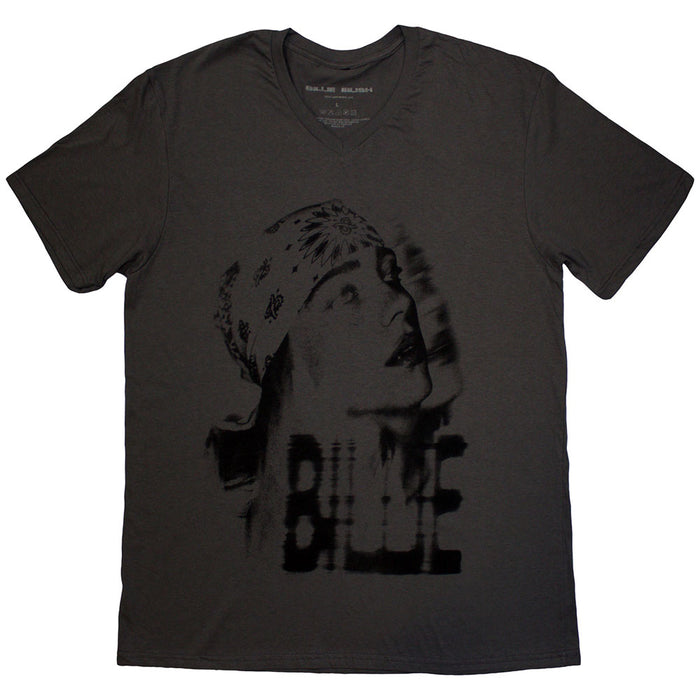 Billie Eilish Tonal Bandana Photo Charcoal Grey Medium T-Shirt