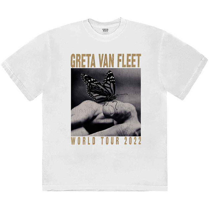 Greta Van Fleet World Tour Butterfly White Medium T-Shirt
