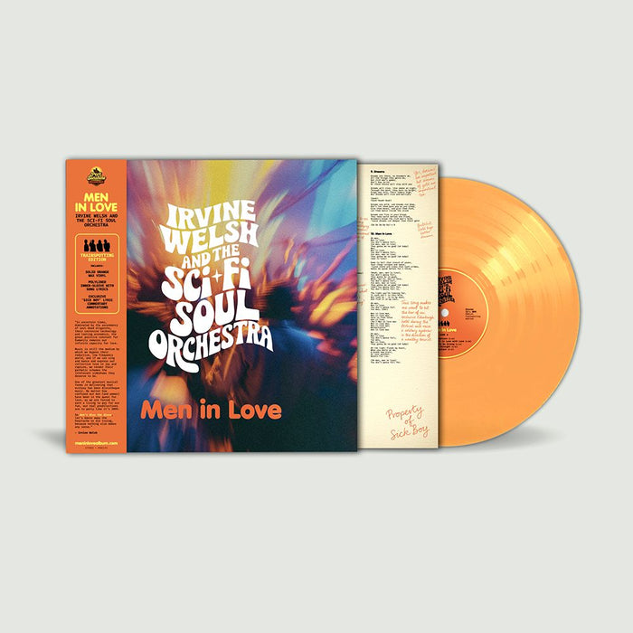 Irvine Welsh & The Sci-Fi Soul Orchestra Men In Love Vinyl LP Trainspotting Edition Solid Orange Colour 2025