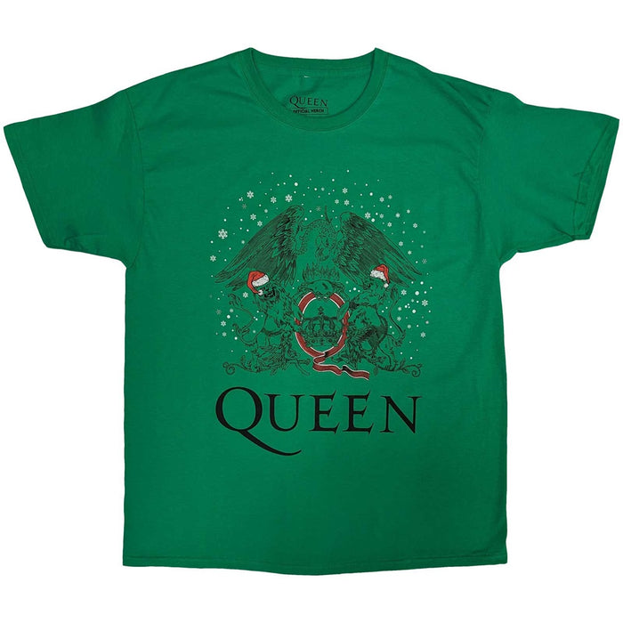 Queen Holiday Crest Green X-Large T-Shirt