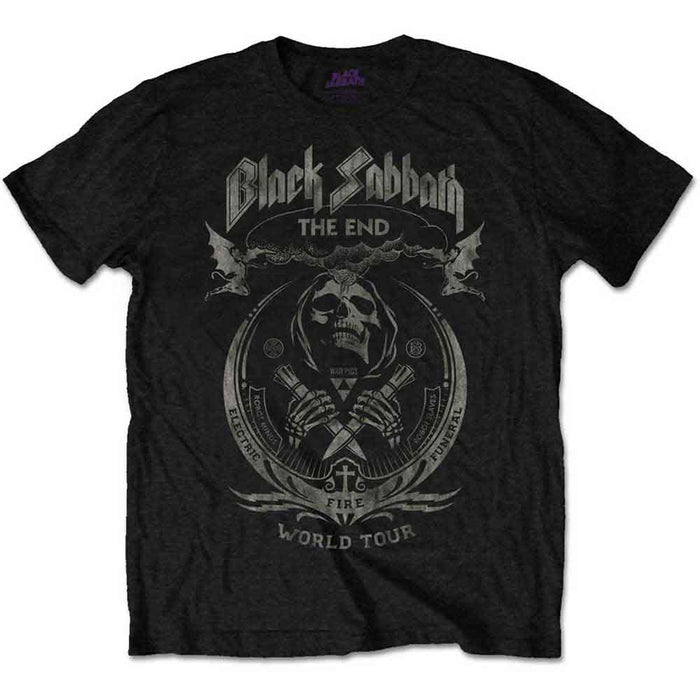Black Sabbath The End Mushroom Cloud Black Large T-Shirt