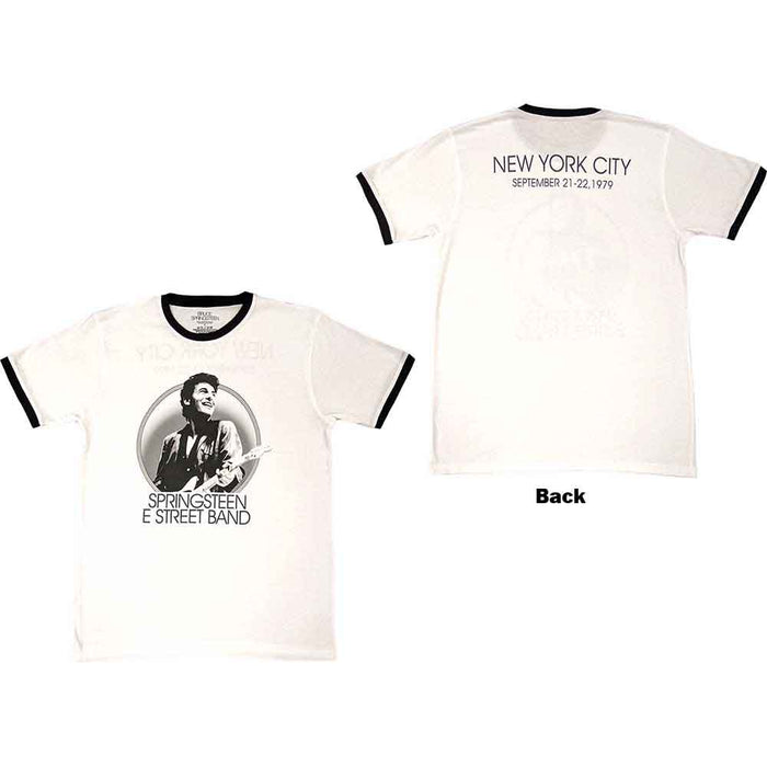Bruce Springsteen NYC Ringer White XX-Large T-Shirt