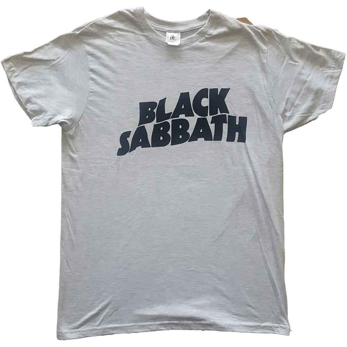 Black Sabbath Black Wavy Logo Grey Small T-Shirt