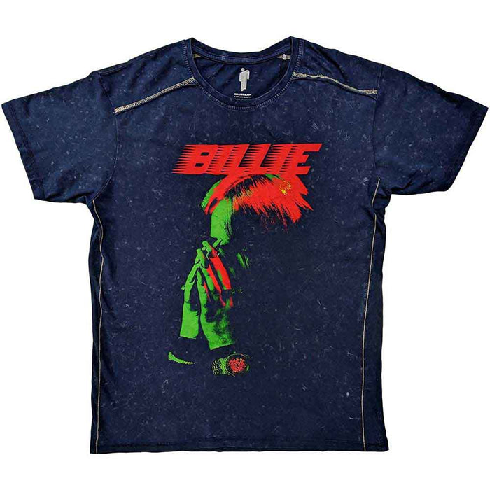Billie Eilish Hands Face Wash Navy Blue X-Large T-Shirt