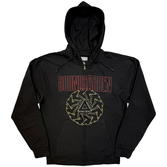 Soundgarden Spiral Logo Black Small Zipped Hoodie