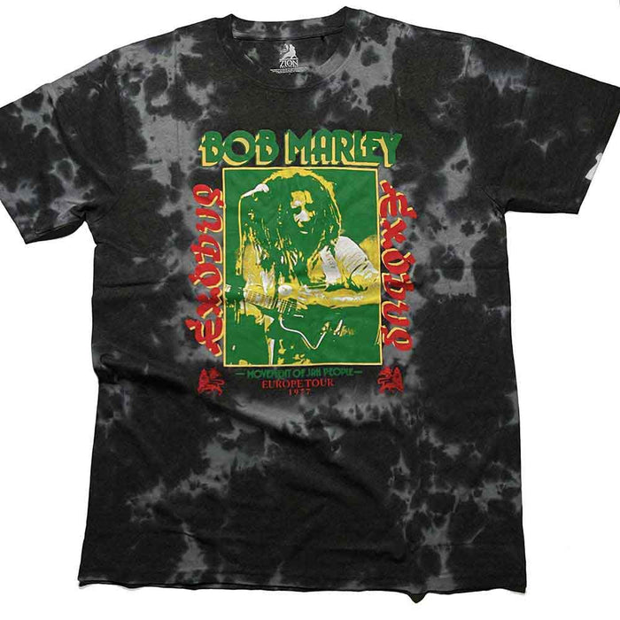 Bob Marley Exodus Tie-Dye Black X-Large T-Shirt