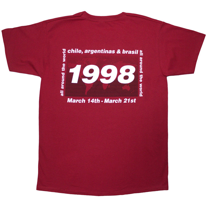 Oasis 1998 World Tour South America Red XX-Large T-Shirt
