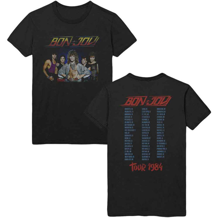 Bon Jovi Tour 84 Black Medium T-Shirt