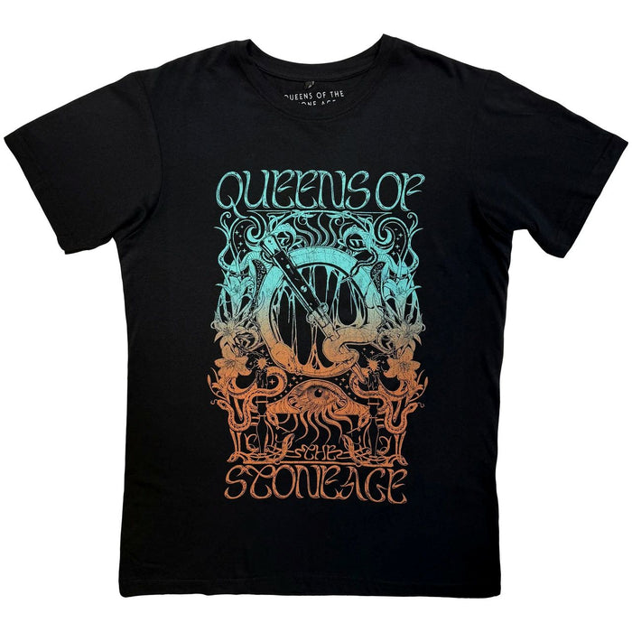 Queens Of The Stone Age Montage Black Large T-Shirt