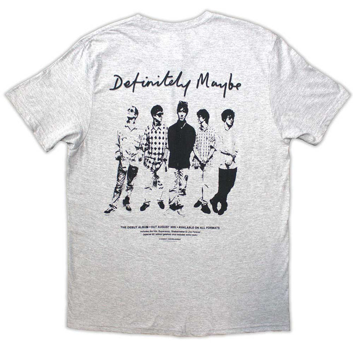 Oasis Definitely Maybe Promo Grey Large T-Shirt