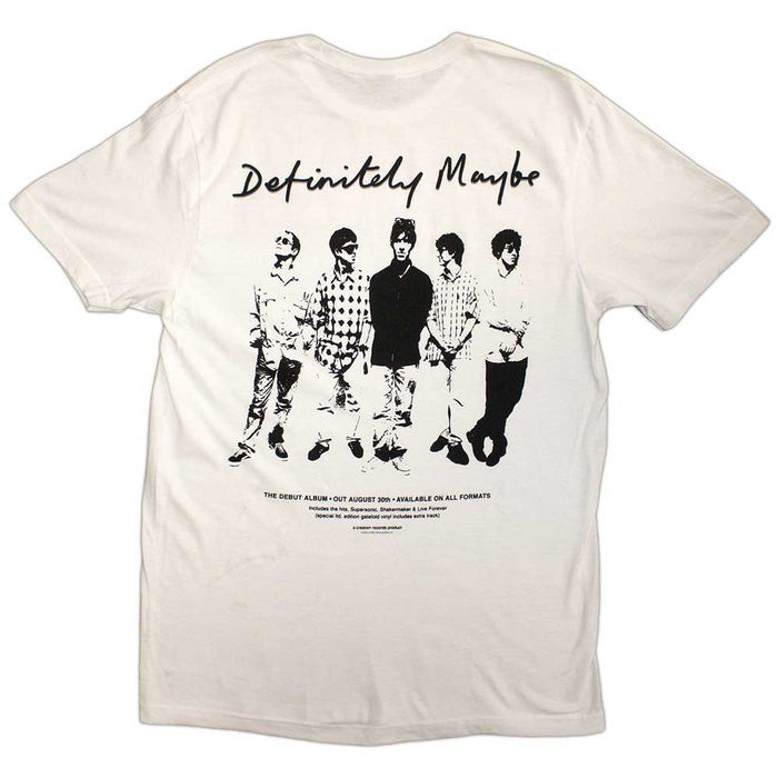 Oasis Definitely Maybe Promo White Large T-Shirt
